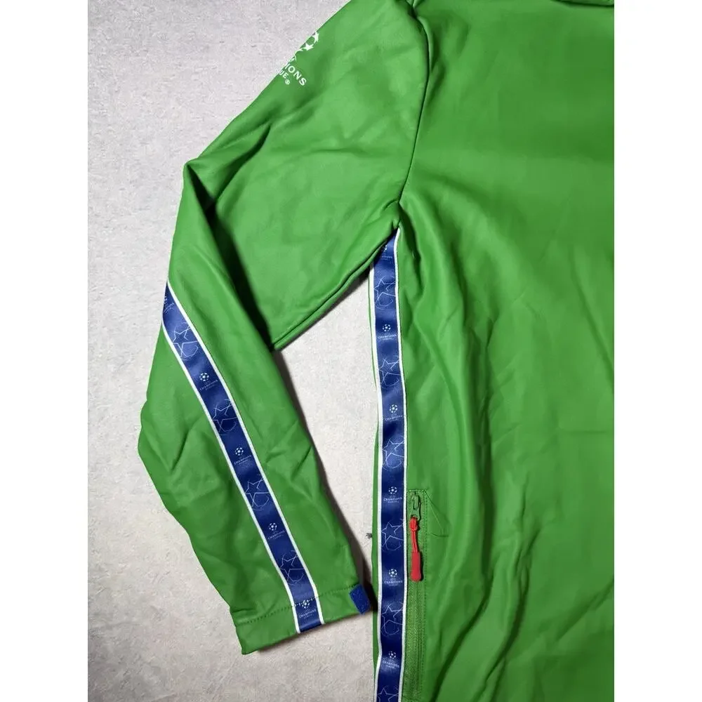 Heineken x UEFA Champions League Green Full Zip Jacket hooded Men's Large soccer